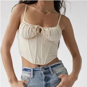 Urban Outfitters Out from Under Cream Camisole Corset Top size large